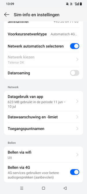 Scroll naar en selecteer Toegangspuntnamen
