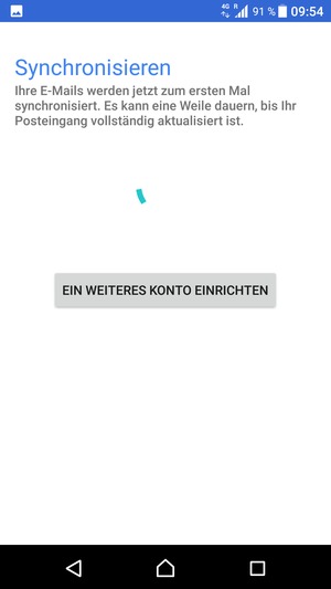 Warten Sie, bis der Synchronisierungsprozess beendet ist