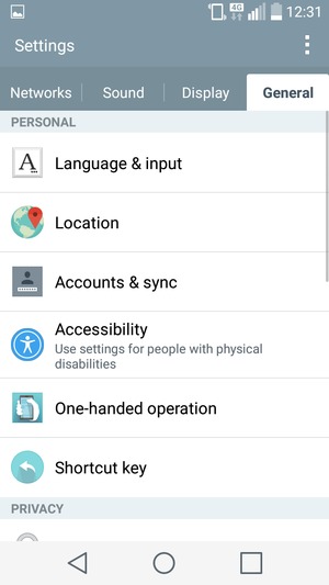 Select Accounts & sync