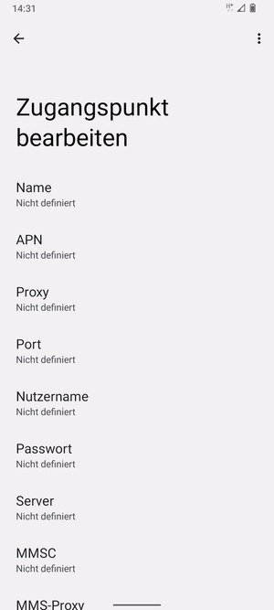 Geben Sie MMS-Informationen ein
