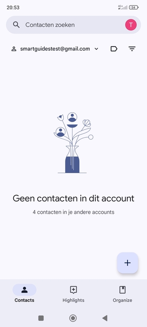 Selecteer Organize