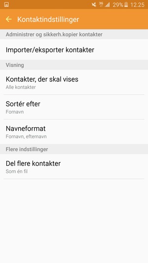 Vælg Importer/eksporter kontakter