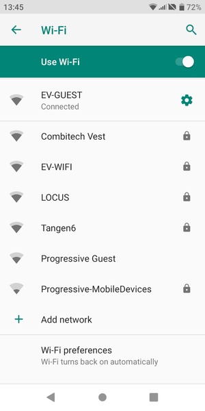 You are now connected to the Wi-Fi network