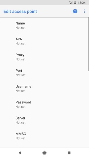 Enter MMS information