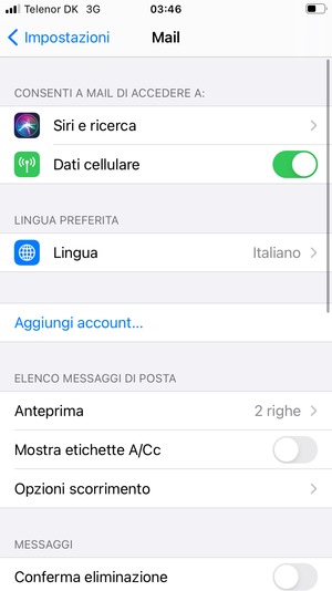 Seleziona Aggiungi account...