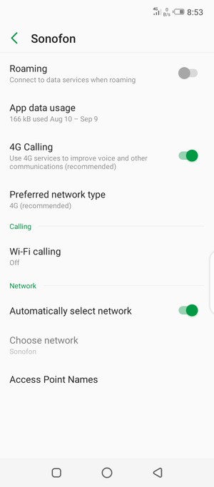 To change network if network problems occur, turn off Automatically select network