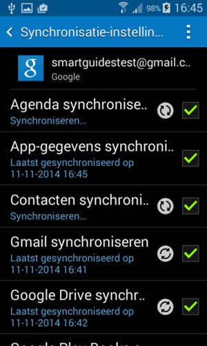 Uw gegevens worden gesynchroniseerd