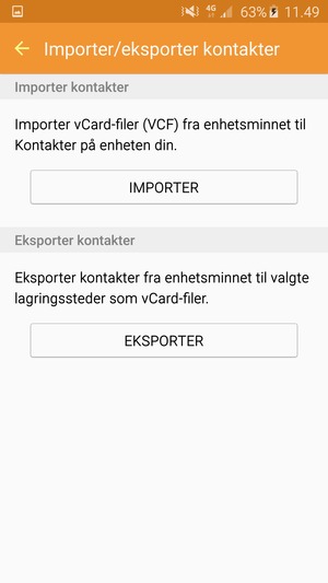 Velg IMPORTER