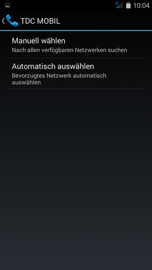 Wählen Sie Manuell wählen