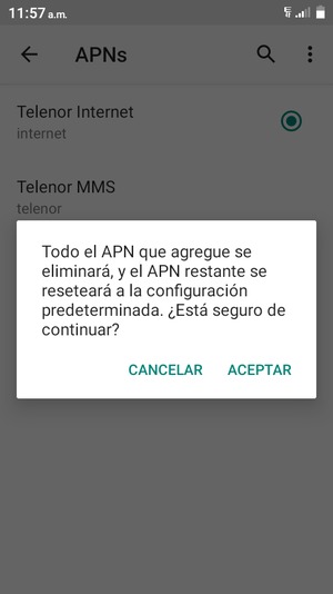 Seleccione ACEPTAR