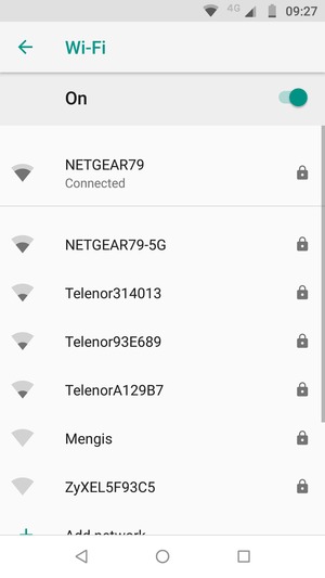 You are now connected to the Wi-Fi network