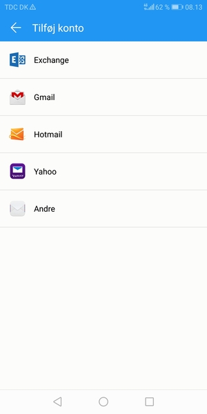 Vælg Hotmail