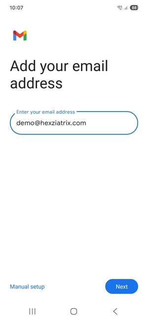 Enter your email address and  select Next