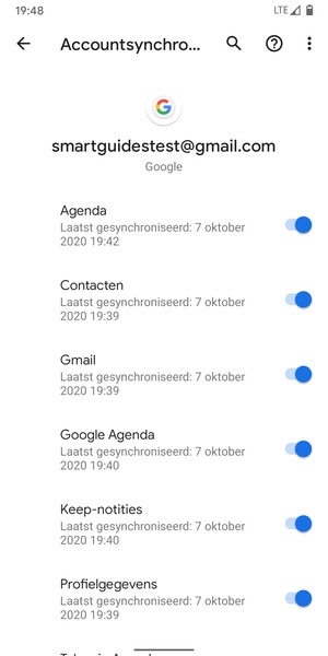 Selecteer de Menu-knop