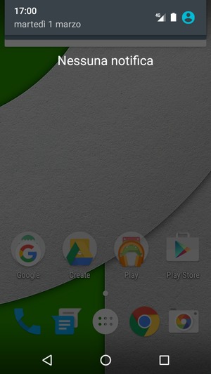 Scorri nuovamente verso il basso il menu in alto