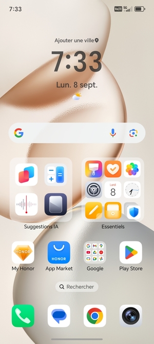 Sélectionnez Google