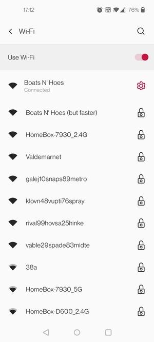 You are now connected to the Wi-Fi network