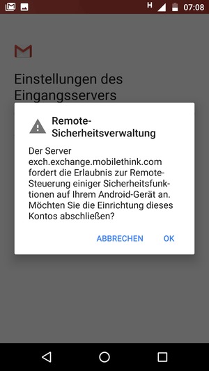 Wählen Sie OK