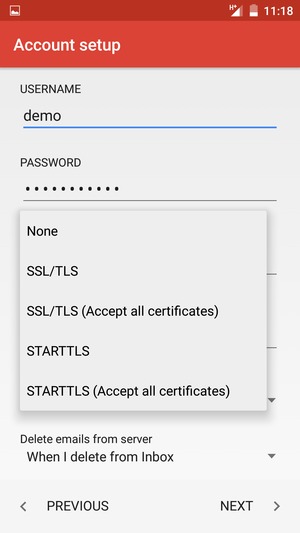 Select None and NEXT