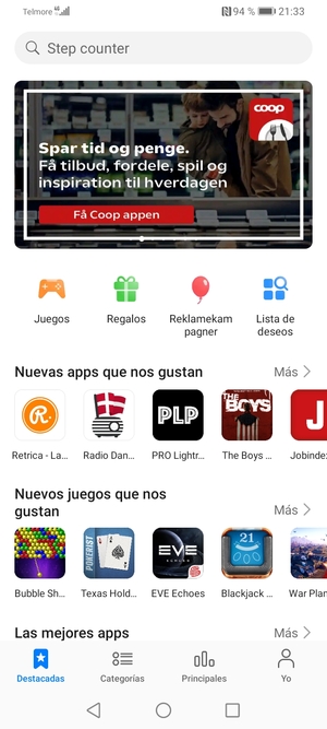Seleccione la barra de Búsqueda