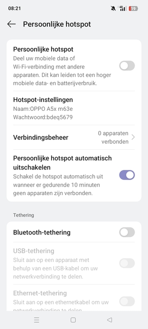 Selecteer Hotspot-instellingen