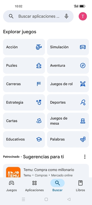 Seleccione la barra de Búsqueda