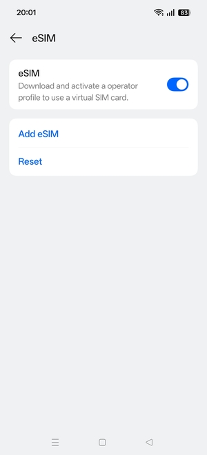 Select Add eSIM