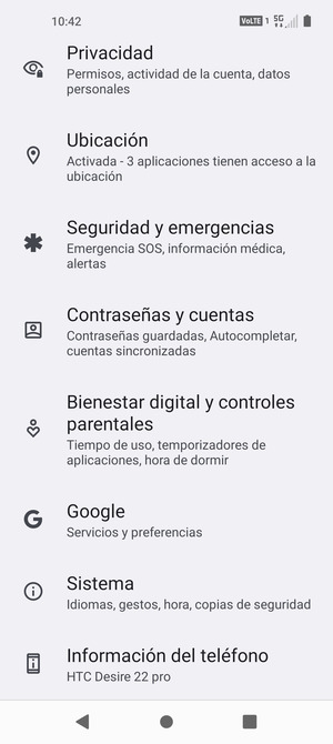 Desplácese y seleccione Sistema