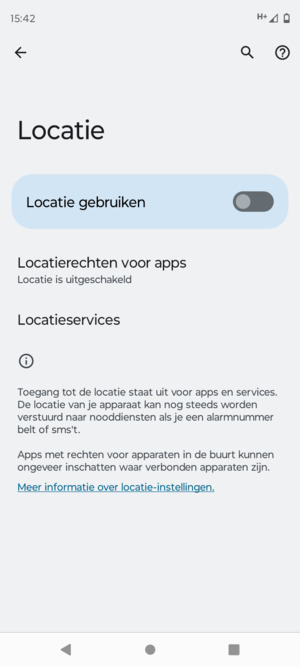 Schakel Locatie gebruiken uit