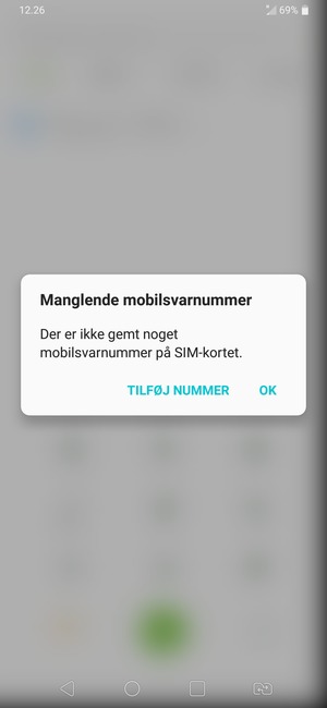 Hvis din telefonsvarer ikke er sat op, vælg TILFØJ NUMMER