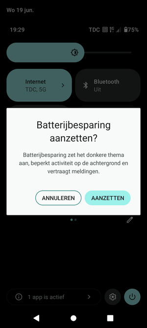 Selecteer AANZETTEN