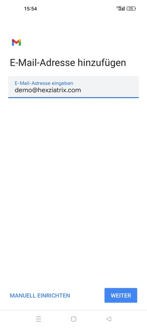 Geben Sie Ihre E-Mail-Adresse ein und wählen Sie WEITER