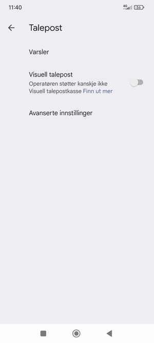 Velg Avanserte innstillinger