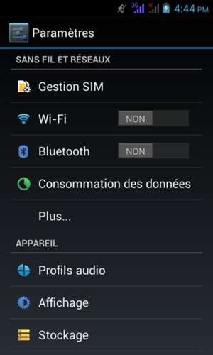 Sélectionnez Plus...