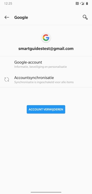 Selecteer Accountsynchronisatie