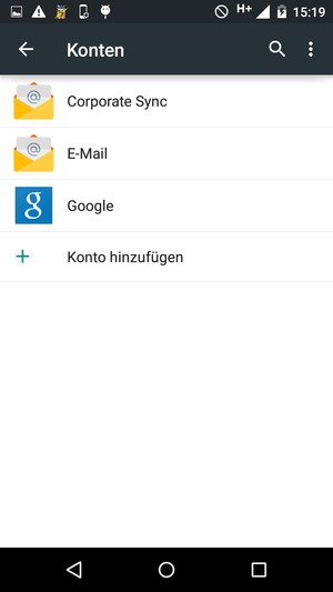 Wählen Sie Google
