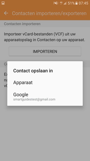 Selecteer uw Google-account