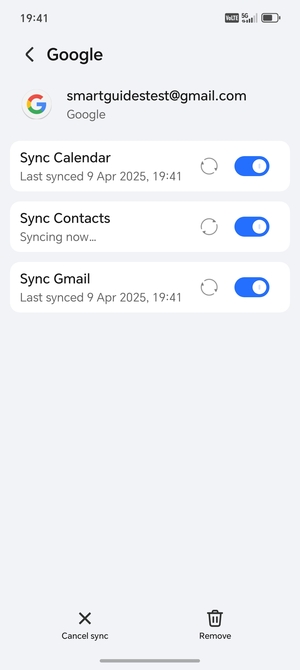 Your contacts from Google will now be synced to your smartphone