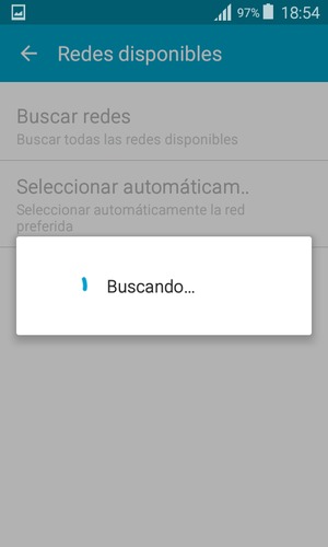 Espere a que la búsqueda termine