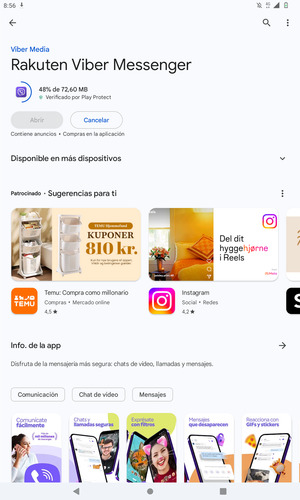 Espere a que el proceso de instalación finalice