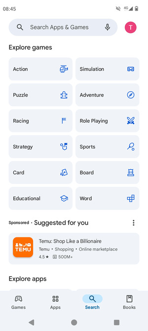 Select the Search bar