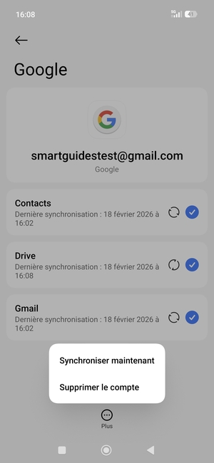 Sélectionnez Synchroniser maintenant