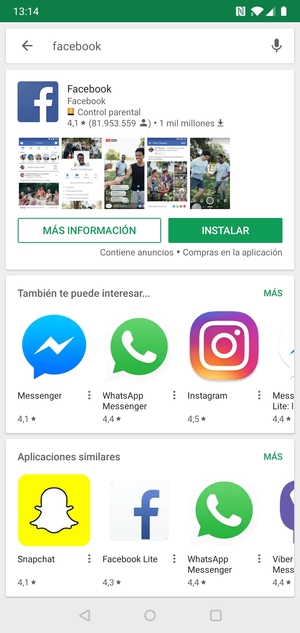Seleccione la aplicación