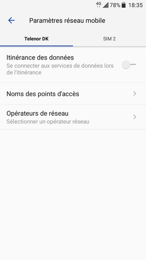 Sélectionnez Public puis Noms des points d'accès