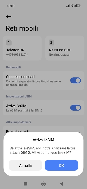 Seleziona OK