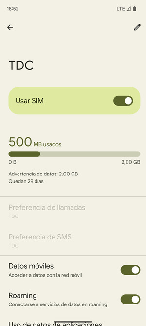 Activar o desactivar Itinerancia