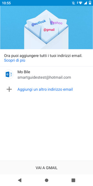 Seleziona VAI A GMAIL