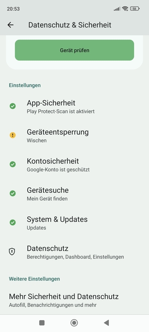 Scrollen Sie und wählen Sie System & Updates
