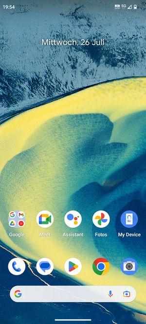 Wählen Sie Google