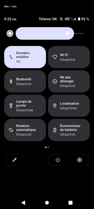 Régler la luminosité au niveau souhaité